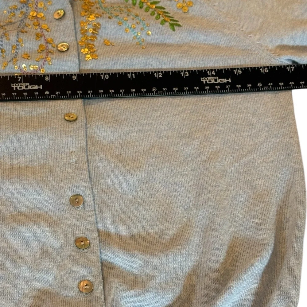 Sundance Embroidered Lt. Blue sweater, ladies’ size S‎